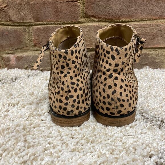 Cat & Jack Leopard Booties Size 5 - Picture 4 of 9